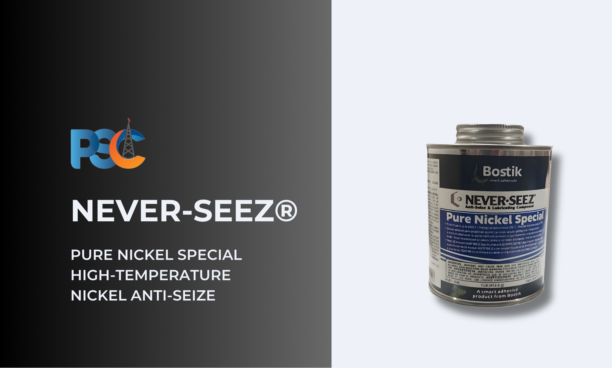 PSC Never-Seez Pure Nickel Special | High-Temperature Nickel Anti-Seize Specialty Lubricant