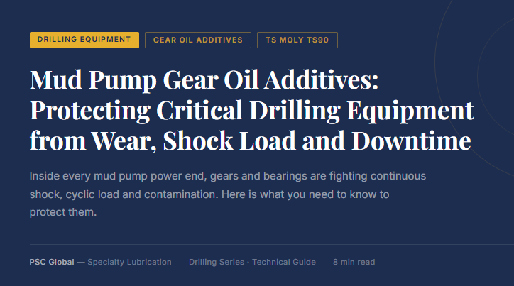 Mud Pump Gear Oil Additives: How to Reduce Gear Wear, Handle Shock Loads and Prevent Costly Rig Downtime