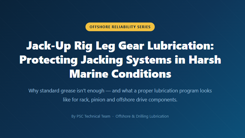 Jack-Up Rig Lubrication: Protecting Leg Gears and Jacking Systems in Harsh Offshore Conditions